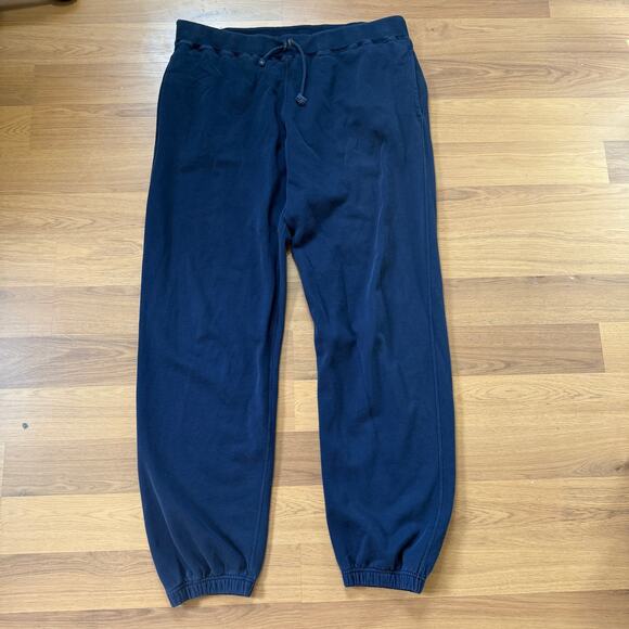 Men's Vintage Polo Ralph Lauren Navy Blue Jogger Cotton Sweats Sweatpants Sz XL - Picture 1 of 6